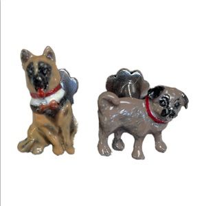 Enamel Dog Cufflinks- NWOT